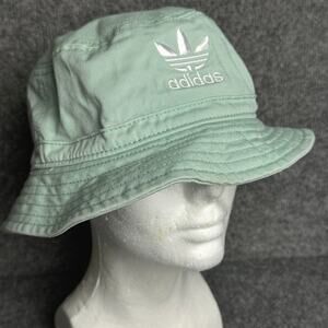 Adidas Adicolor bucket hat LG cotton twill pastel green NWOT embroidered trefoil